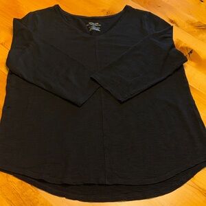 Chico's Black Ultimate Tee, 3/4 Length Sleeve